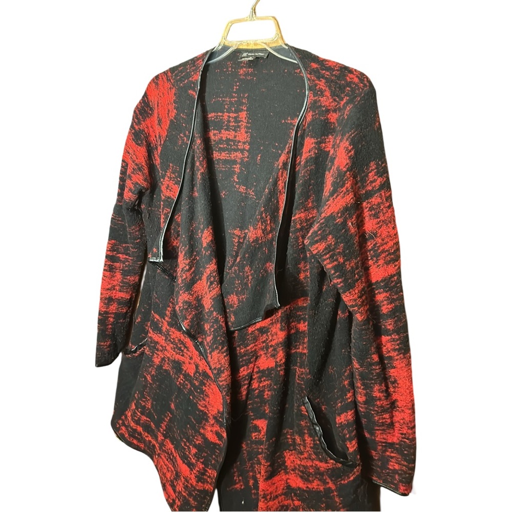 INC brand, black and‎ red knit, rap style blazer. - Picture 3 of 10